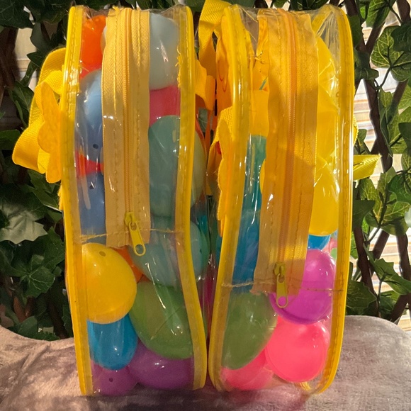 2 New Zippered Chick Easter Egg Value Bags  - 2 Bags & 80 Plastic Eggs - Picture 6 of 13
